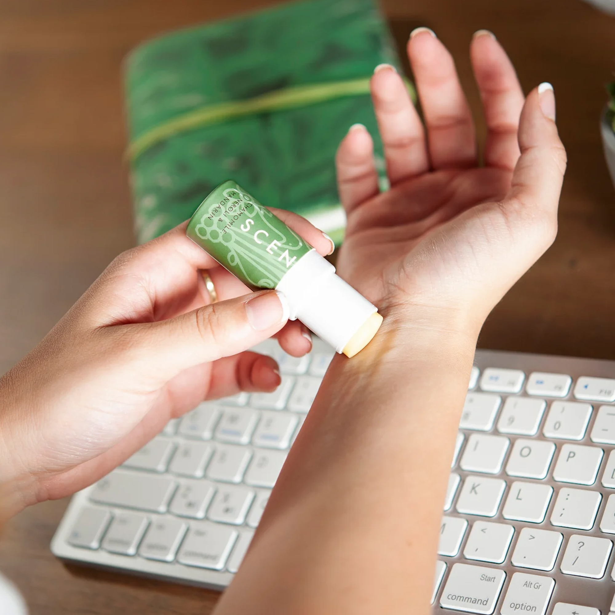 Using Scentered therapy balm
