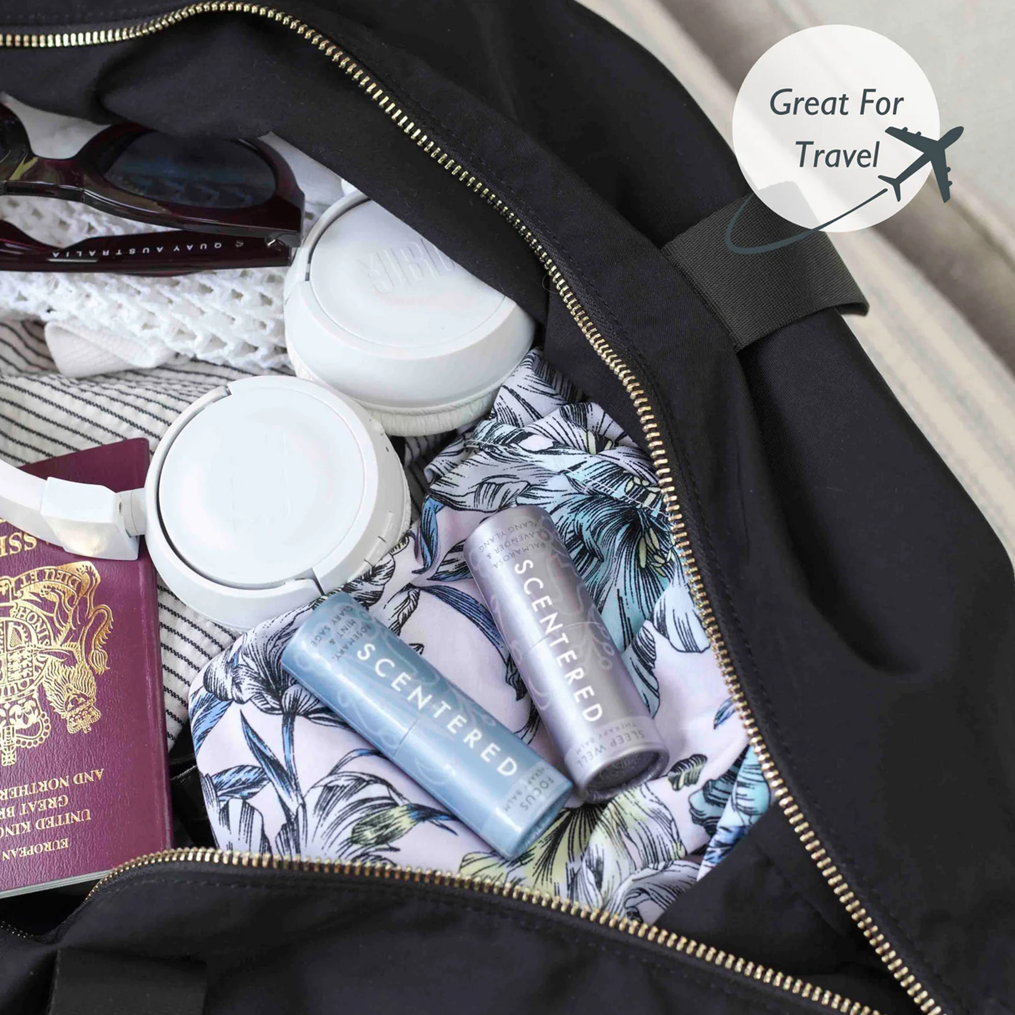 Scentered balms are perfect for travel

